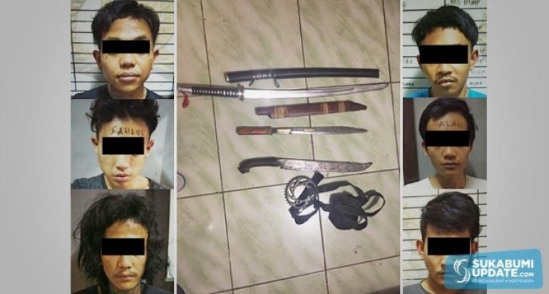 Satreskrim Polres Sukabumi Ciduk Geng Motor Pelaku Pengeroyokan